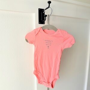 Carter's Just One You® Baby Girls' Pink ‘mommy’s whole world’ Onsie